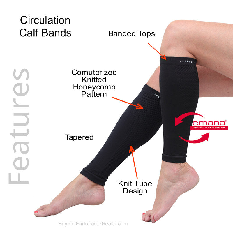 Circulation Calf Bands  Far Infrared Calf Support Sleeve, Pain