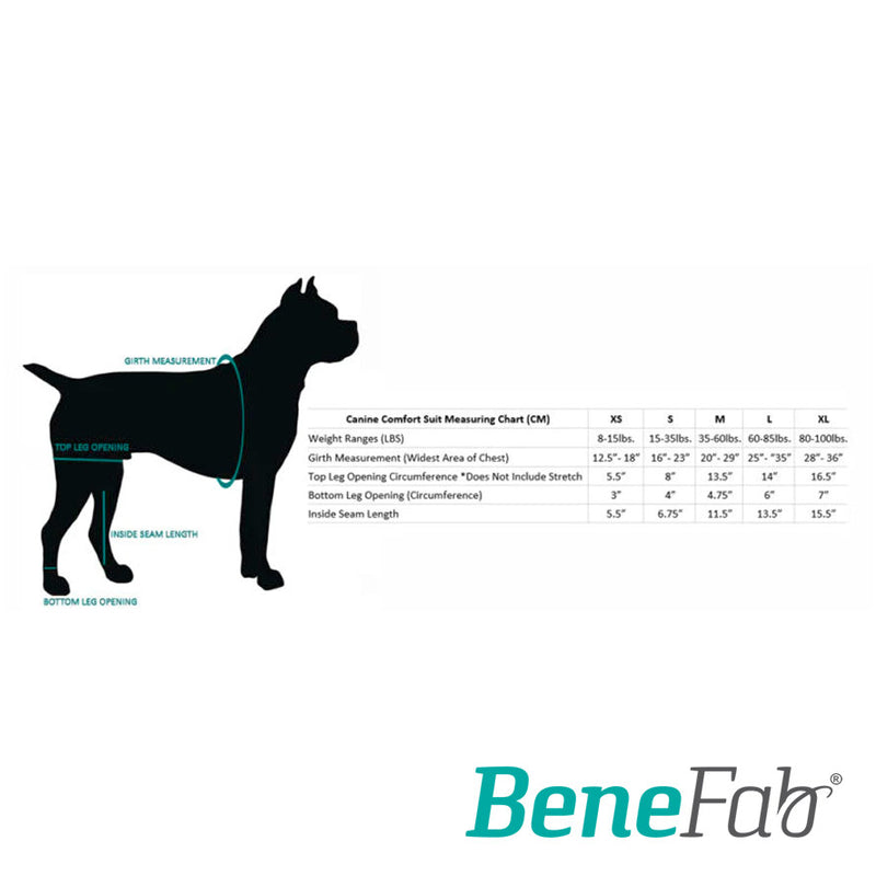 Size Chart for Far Infrared Canine Suits