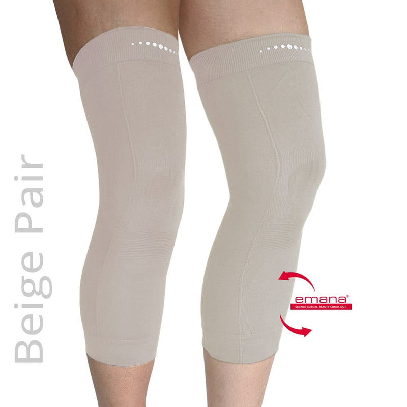 Compression Infrared Knee Band in Beige - Pair - Emana Fiber