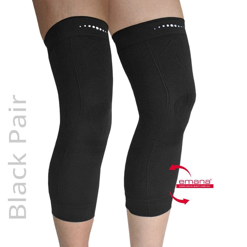 Compression Infrared Knee Band in Black - Pair - Emana Fiber
