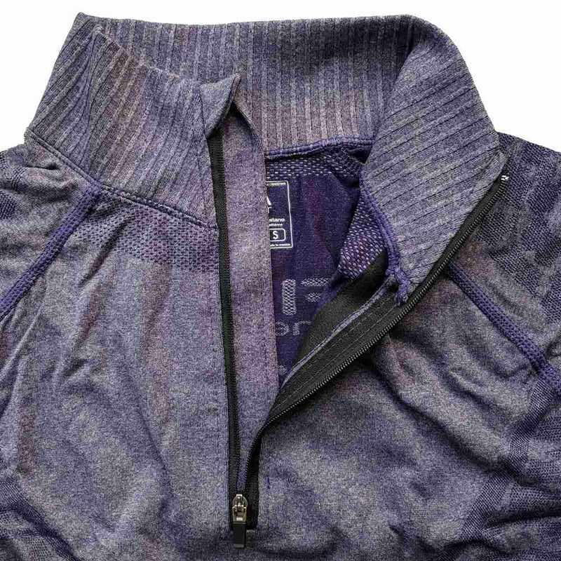 Closeup of Zipper at Neck on Far Infrared Stylish Top