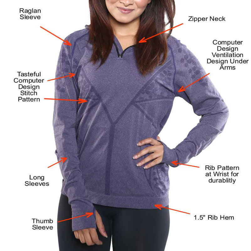 Features of the Long Sleeve Far Infrared Quarter Zipper Sweater Shirt