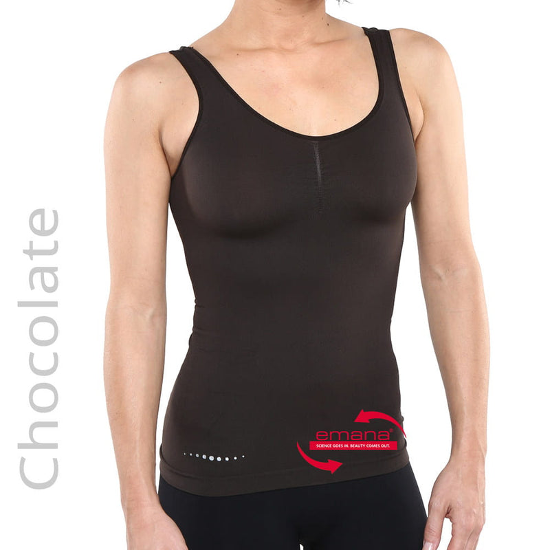 Circulation Infrared Tank Top for Women - Chocolate - Emana Smart Fiber