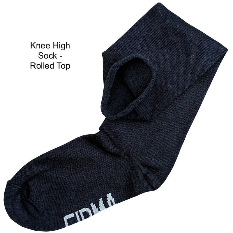 Fibro Friendly Knee High Infrared Bio-Crystal Circulation Socks - Rolled Cuff 
