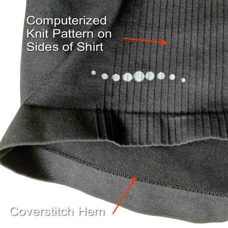 Hem line on the Circulation Mock Neck Shirt