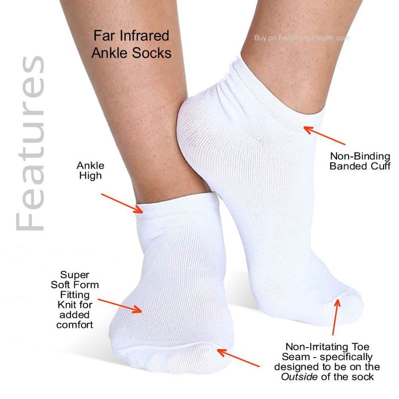 Features of the Ankle High FIRMA Infrared Bio-Crystal Socks