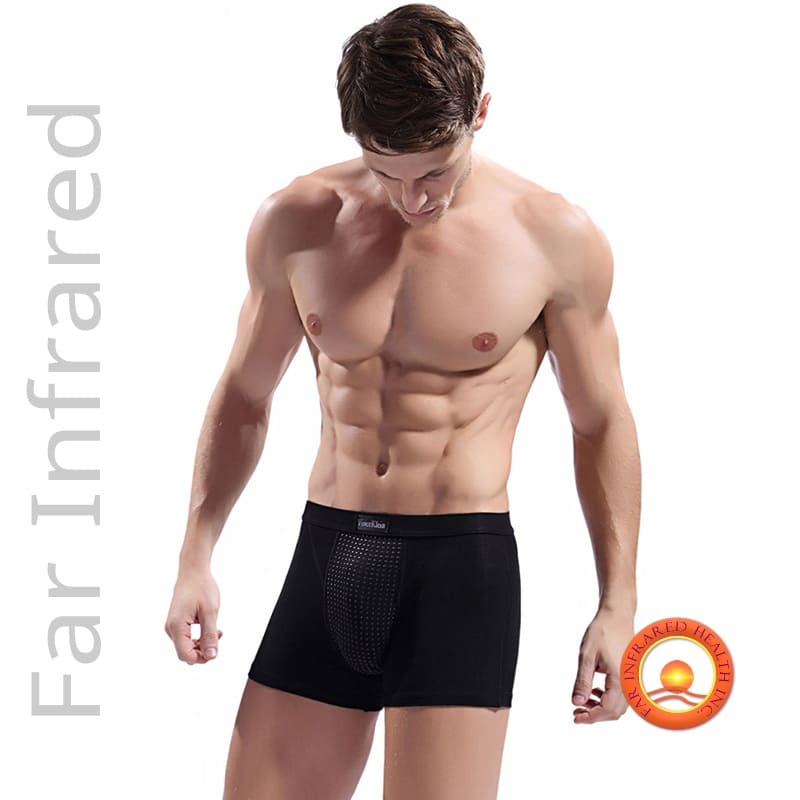 Infrared Underwear Front View Bio-Ceramic Boxer Briefs for Men 
