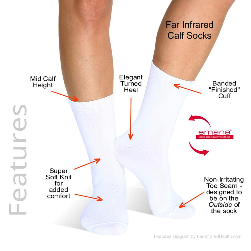 Features of the Firma Far Infrared Calf High Circulation Socks 