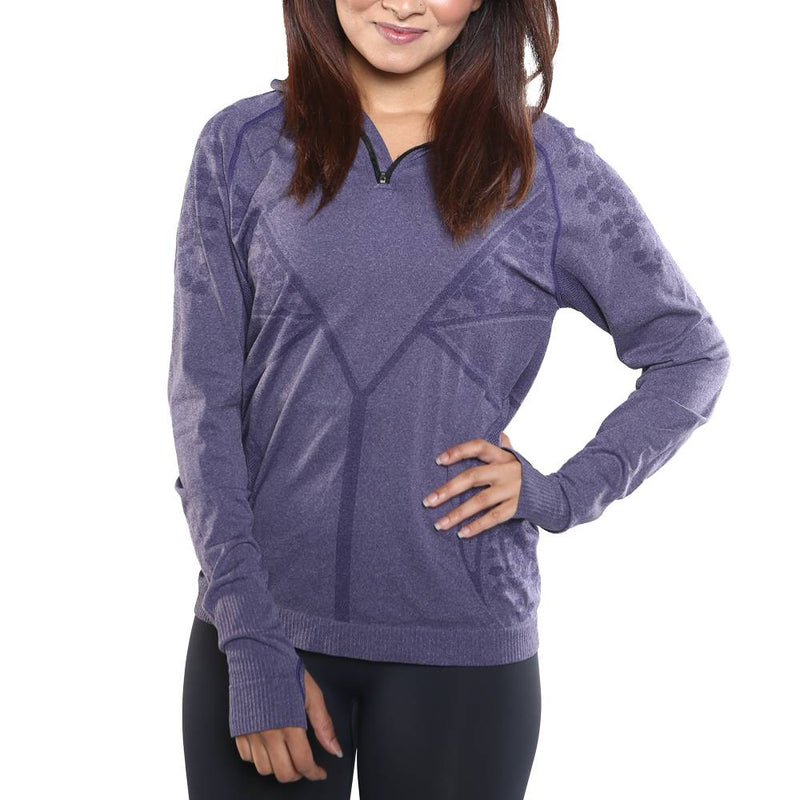 Ladies Long Sleeve Quarter Zipper Sweater Shirt - Fibro Friendly Clothing