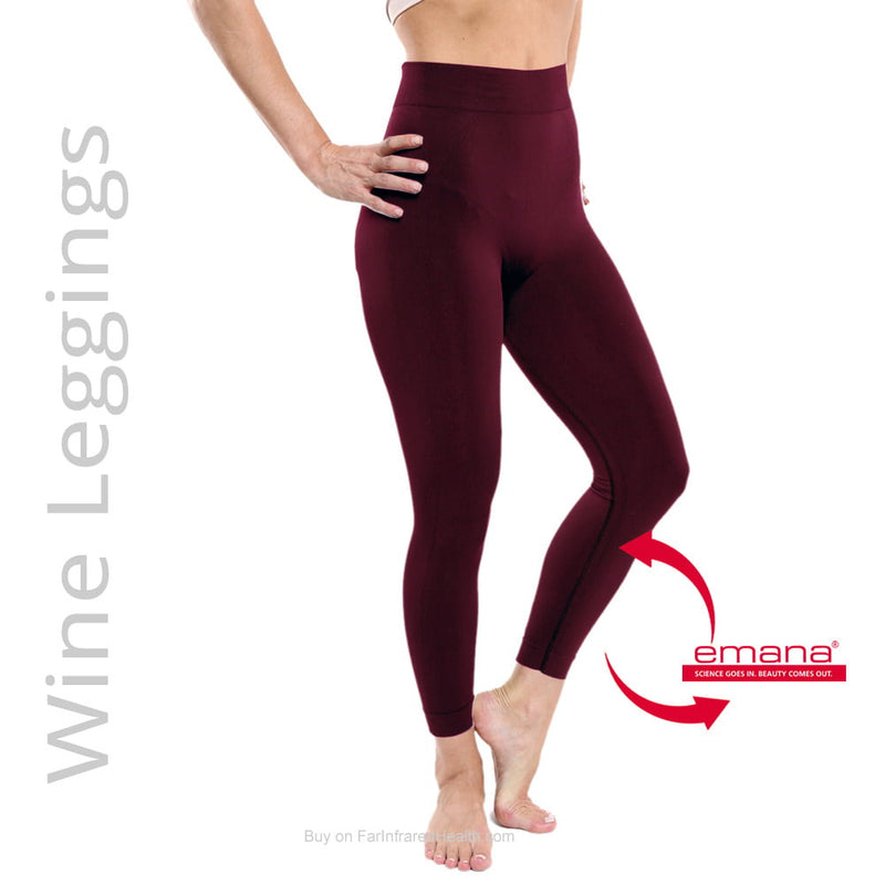 Seamless Infrared Slimming High Waist Leggings - Wine Red