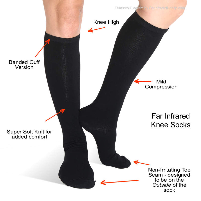 Features of the Knee High Infrared Circulation Socks - Good for Varicose Veins
