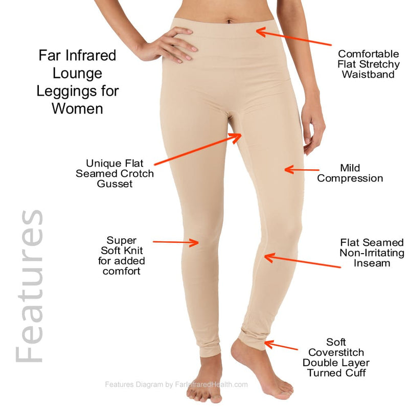 Features of the Ladies Circulation Far Infrared Lounge Leggings Perfect Sport Recovery Wear