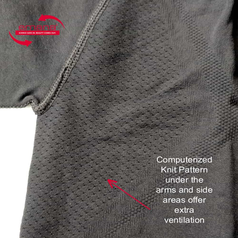 Closeup of Underarm Ventilation design on Infrared Tee Shirt by FIRMA