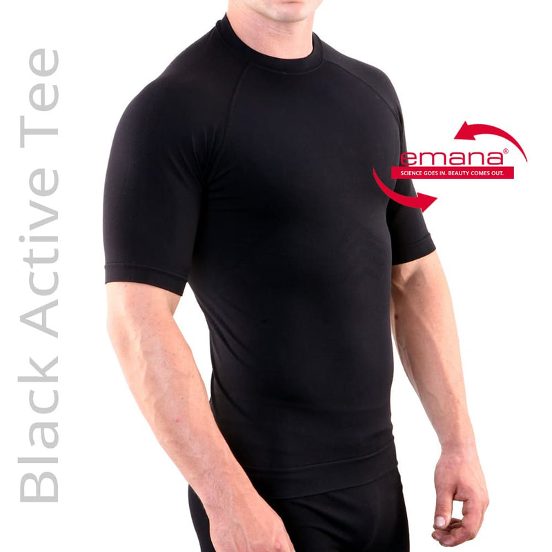 Athleisure Circulation Active Infrared Crew Neck T-Shirt for Men - Emana® Smart Fiber shirt