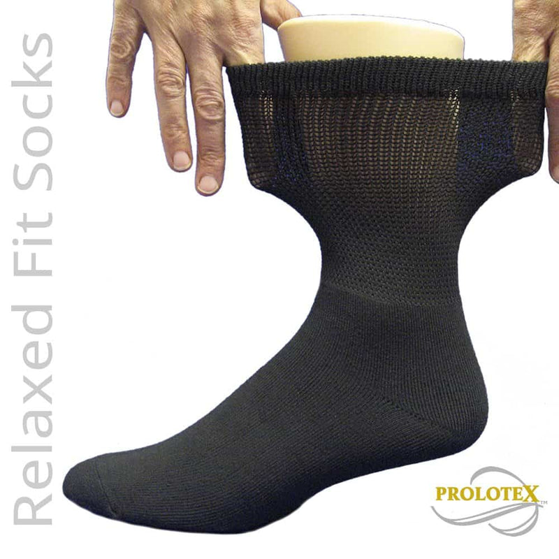 Stretchy Non-Binding RELAXED FIT Bio-Ceramic Far Infrared Therapy Socks