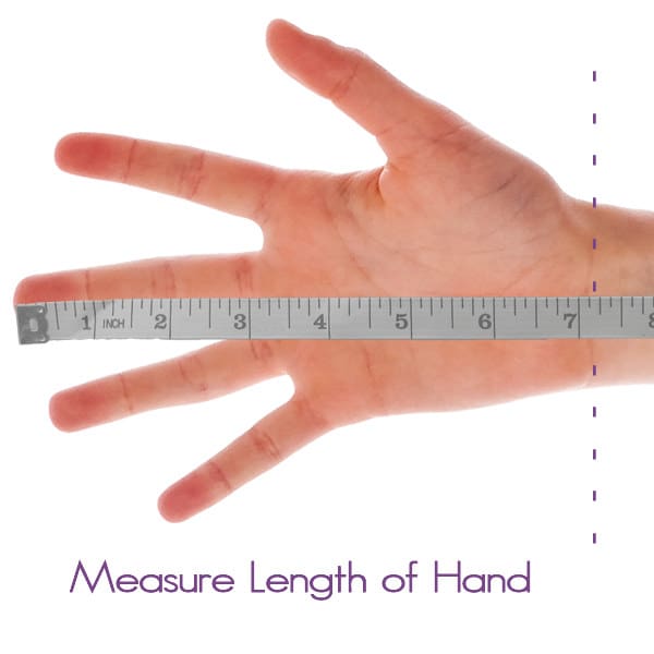 Measure length of hand for the Stretchy Raynaud's Far Infrared Health  Gloves